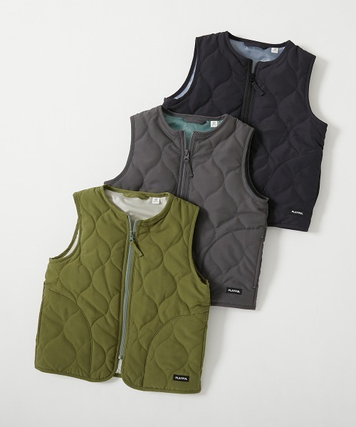 devirock（デビロック）の「洗える 中綿 インナーキルトベスト（ダウンベスト・キッズ・チャコール/ブラック/カーキ・100cm/110cm/120cm/130cm/140cm/150cm/160cm）」の20枚目の写真