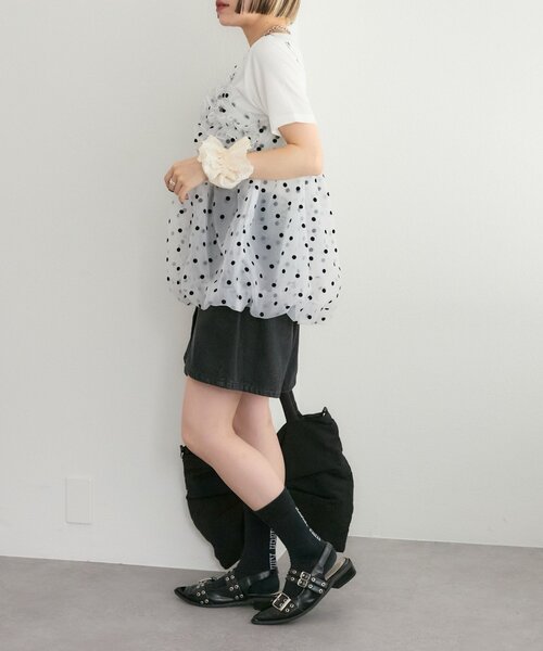 w closet（ダブルクローゼット）の「【25AW】デニムスカパン（スカート・レディース・ブルー/ブラック・MEDIUM/SMALL）」の7枚目の写真