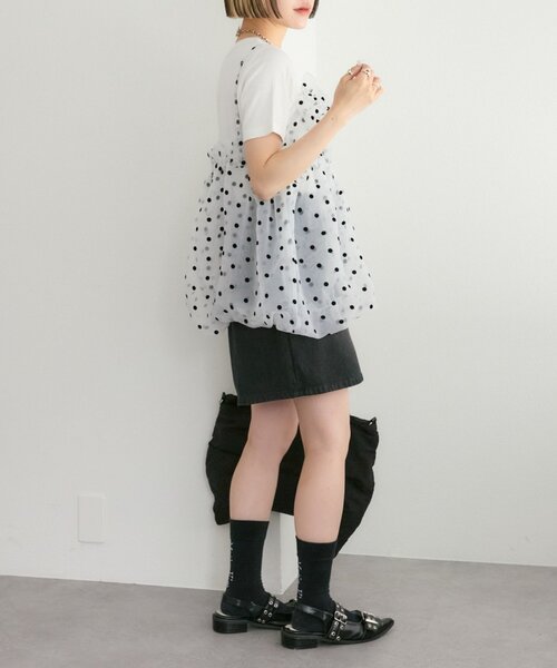 w closet（ダブルクローゼット）の「【25AW】デニムスカパン（スカート・レディース・ブルー/ブラック・MEDIUM/SMALL）」の8枚目の写真