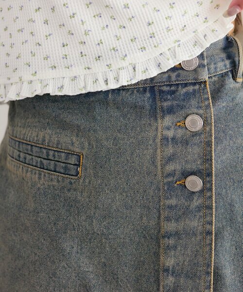 w closet（ダブルクローゼット）の「【25AW】デニムスカパン（スカート・レディース・ブルー/ブラック・MEDIUM/SMALL）」の16枚目の写真