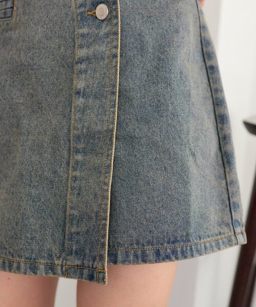 w closet（ダブルクローゼット）の「【25AW】デニムスカパン（スカート・レディース・ブルー/ブラック・MEDIUM/SMALL）」の17枚目の写真