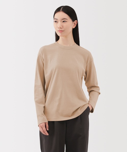 セール】婦人 引き揃え天竺編みクルーネック長袖Tシャツ（Tシャツ