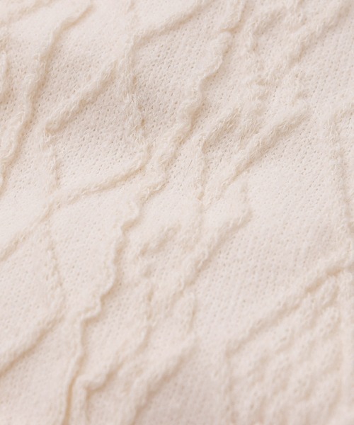 emesuelee（エメスーリー）の「冷え対策 編柄腹巻 ネックウォーマー（その他ルームウェア・レディース・パープル/グレー/アイボリー・フリー）」の13枚目の写真