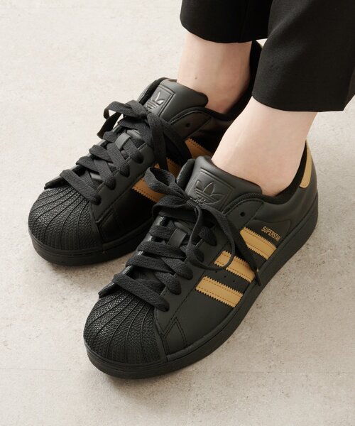Omekashi（オメカシ）の「adidas/アディダス  SUPERSTAR II W（スニーカー・レディース・ブラック・25.5cm/23.5cm/24.5cm）」の5枚目の写真