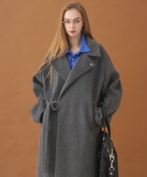 PLAN To（プラントゥ）の「Heavy Melton Side Slit Cot-Off Tie-Locken Coat / ヘビーメルトンサイドスリットカットオフタイロッケンコート（その他アウター）」