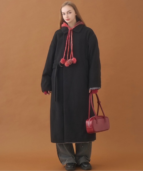 Heavy Melton Side Slit Cot-Off Tie-Locken Coat / ヘビーメルトンサイドスリットカットオフタイロッケンコート