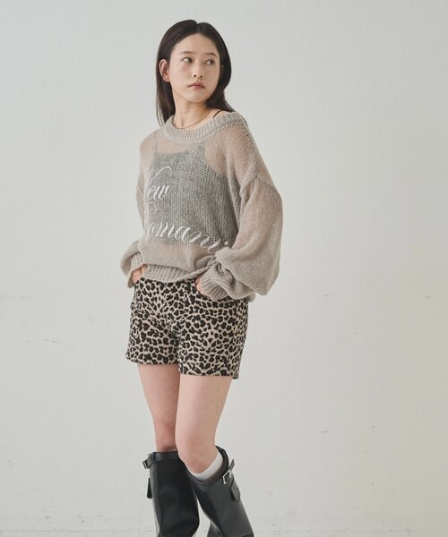 WHO'S WHO gallery（フーズフーギャラリー）の「シアーロゴニット（Tシャツ/カットソー・レディース・ブラック/グレー/ブラウン・FREE）」の9枚目の写真