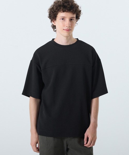 coca(coca)(コカ)の「エンボスフットボールTシャツ(Tシャツ/カットソー・メンズ・ライトグレー/ブラック・XL/M/L)」の2枚目の写真