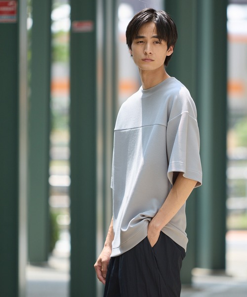 coca(coca)(コカ)の「エンボスフットボールTシャツ(Tシャツ/カットソー・メンズ・ライトグレー/ブラック・XL/M/L)」の8枚目の写真