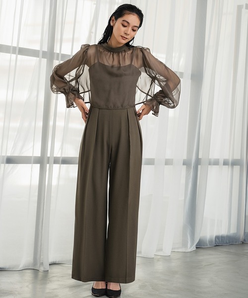 マルチway シフォンボレロ オールインワン パンツドレス 2点