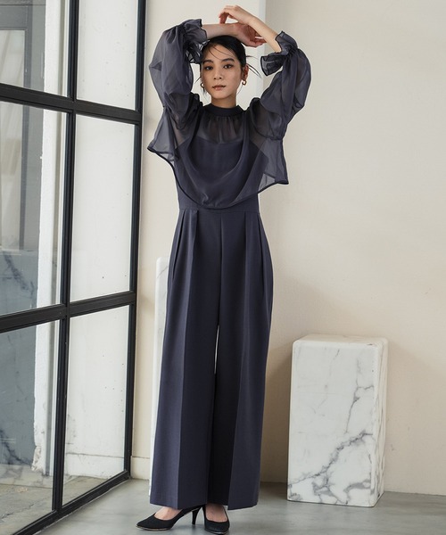 結婚式 ドレス・ボレロ 2点セット L 3way レースボレロセット 結婚式 オケージョン ドレス