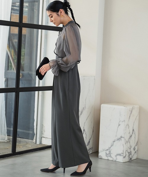 セール】マルチway シフォンボレロ オールインワン パンツドレス 2点