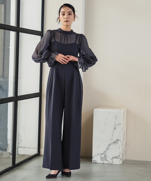 セール】マルチway シフォンボレロ オールインワン パンツドレス 2点