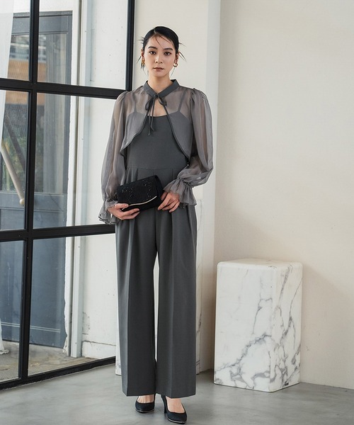 セール】マルチway シフォンボレロ オールインワン パンツドレス 2点