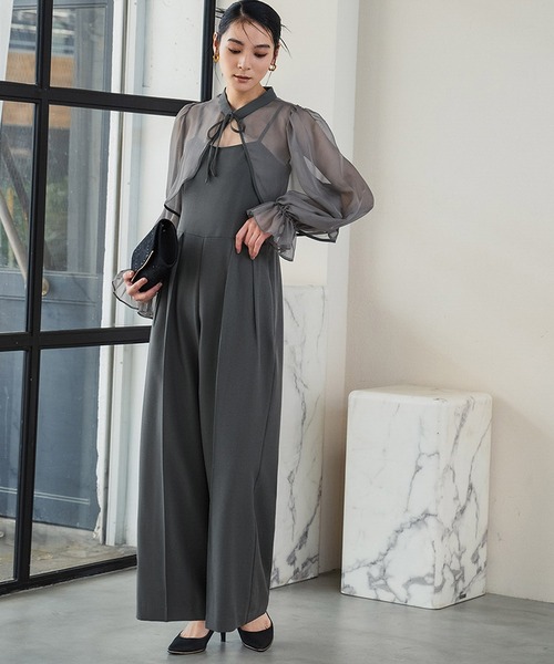 セール】マルチway シフォンボレロ オールインワン パンツドレス 2点 セール】マルチway シフォンボレロ オールインワン パンツドレス 2点