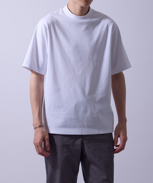 le cercle ADAM ET ROPE'(ルセルクルアダムエロペ)の「リブデザイン冷感ジャケットインナーTシャツ/接触冷感(Tシャツ/カットソー・メンズ・ホワイト/ブラック/チャコールグレー・LL/L/M/S)」の9枚目の写真