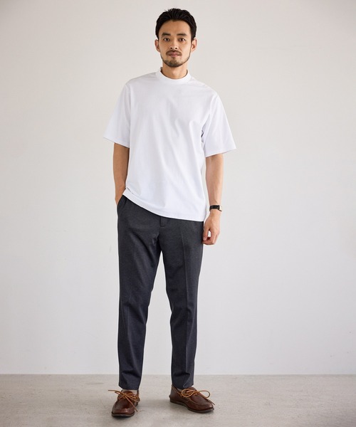 le cercle ADAM ET ROPE'(ルセルクルアダムエロペ)の「リブデザイン冷感ジャケットインナーTシャツ/接触冷感(Tシャツ/カットソー・メンズ・ホワイト/ブラック/チャコールグレー・LL/L/M/S)」の17枚目の写真