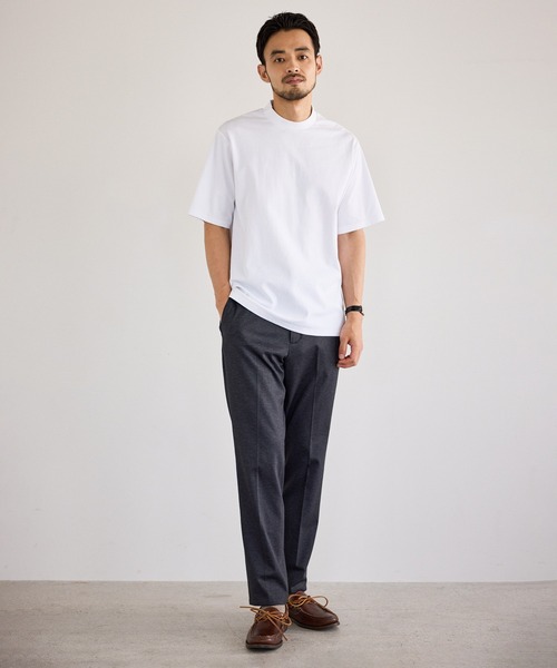le cercle ADAM ET ROPE'(ルセルクルアダムエロペ)の「リブデザイン冷感ジャケットインナーTシャツ/接触冷感(Tシャツ/カットソー・メンズ・ホワイト/ブラック/チャコールグレー・LL/L/M/S)」の18枚目の写真