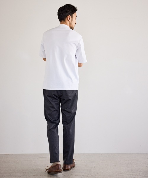 le cercle ADAM ET ROPE'(ルセルクルアダムエロペ)の「リブデザイン冷感ジャケットインナーTシャツ/接触冷感(Tシャツ/カットソー・メンズ・ホワイト/ブラック/チャコールグレー・LL/L/M/S)」の19枚目の写真