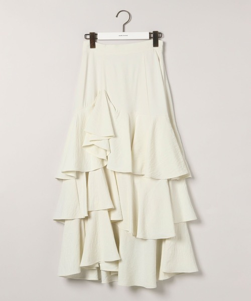 mysty woman(ミスティウーマン)の「アシメティアードスカート2 582501(スカート・レディース・オフホワイト/グレイッシュブルー/ブラック・FREE)」の18枚目の写真