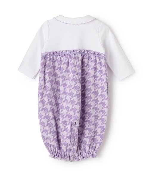 ANNA SUI mini ネコ千鳥柄ジャガード2WAYオール ネコ千鳥柄ジャガード2WAYオール（ロンパース・カバーオール(ベビー