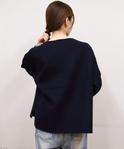 ORCIVAL（オーシバル）の「ORCIVAL/オーシバル　ウールジャージープルオーバー　WOOL JERSSEY PULLOVER　OR-D0128 KKW（ニット/セーター・レディース・ダークネイビー/アイボリー/イエロー・1）」の11枚目の写真