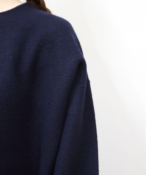 ORCIVAL（オーシバル）の「ORCIVAL/オーシバル　ウールジャージープルオーバー　WOOL JERSSEY PULLOVER　OR-D0128 KKW（ニット/セーター・レディース・ダークネイビー/アイボリー/イエロー・1）」の12枚目の写真