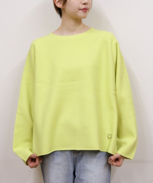 ORCIVAL（オーシバル）の「ORCIVAL/オーシバル　ウールジャージープルオーバー　WOOL JERSSEY PULLOVER　OR-D0128 KKW（ニット/セーター・レディース・ダークネイビー/アイボリー/イエロー・1）」の14枚目の写真