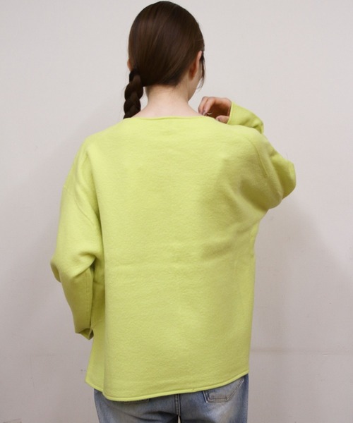 ORCIVAL（オーシバル）の「ORCIVAL/オーシバル　ウールジャージープルオーバー　WOOL JERSSEY PULLOVER　OR-D0128 KKW（ニット/セーター・レディース・ダークネイビー/アイボリー/イエロー・1）」の16枚目の写真