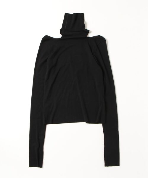 JOHN LAWRENCE SULLIVAN(ジョンローレンスサリバン)の「WOOL RIB HOLLOWED OUT TURTLE NECK TOP(Tシャツ/カットソー・レディース・ブラック/グレー/ピンク・ONE SIZE)」の5枚目の写真