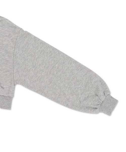 SPINNS（スピンズ）の「キラ盛れラインストーン☆彡Wジップショートパーカー/ラインストーン筆記体ロゴ（パーカー・レディース・ブラック/ピンク/杢グレー/オフホワイト・ONESIZE）」の9枚目の写真