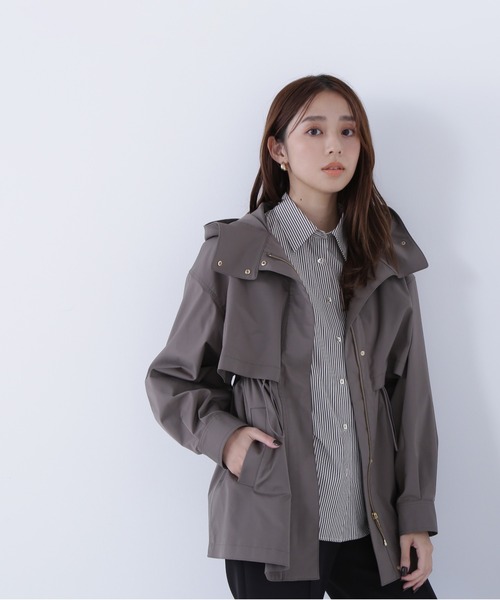 NATURAL BEAUTY BASIC(ナチュラルビューティーベーシック)の「◇フーディードロストブルゾン(マウンテンパーカー・レディース・ブラウン/ベージュ/ブラック・SMALL/MEDIUM)」の18枚目の写真