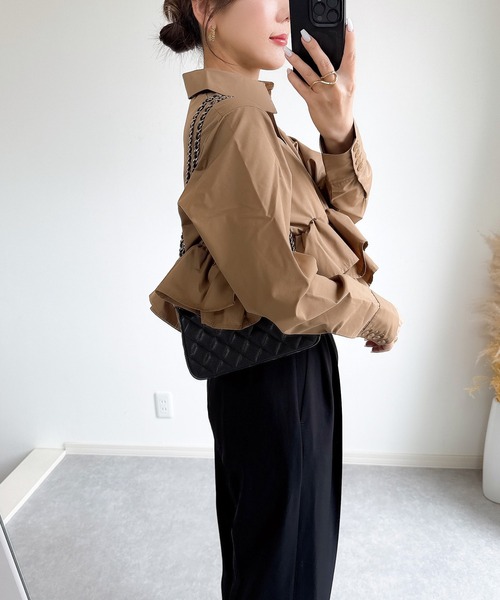 ZOZO限定】フリルヘムロングスリーブブラウス（シャツ/ブラウス