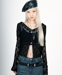 ROYAL FLASH | MITSUKI/ミツキ/LACE V NECK TOPS(Tシャツ/カットソー)