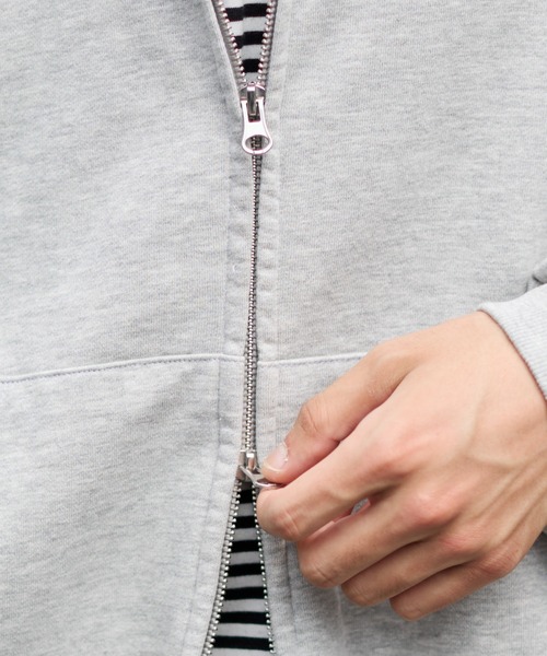 WEGO（ウィゴー）の「∴WEGO/【25年秋冬新作】バルーンBIGダブルZIPパーカー（パーカー・メンズ・杢グレー/ブラック系その他/ブラウン・MEDIUM/LARGE）」の10枚目の写真