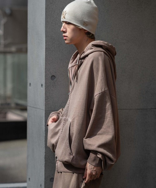 WEGO（ウィゴー）の「∴WEGO/バルーンBIGダブルZIPパーカー（パーカー・メンズ・杢グレー/ブラック系その他/ブラウン・MEDIUM/LARGE）」の7枚目の写真