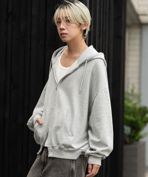 WEGO（ウィゴー）の「∴WEGO/バルーンBIGダブルZIPパーカー（パーカー・メンズ・杢グレー/ブラック系その他/ブラウン・MEDIUM/LARGE）」の17枚目の写真