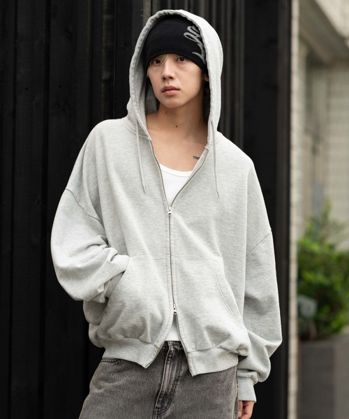 WEGO（ウィゴー）の「∴WEGO/バルーンBIGダブルZIPパーカー（パーカー・メンズ・杢グレー/ブラック系その他/ブラウン・MEDIUM/LARGE）」の11枚目の写真