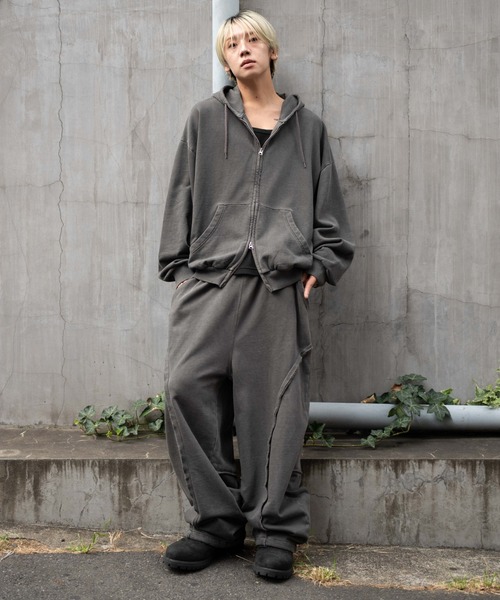 WEGO（ウィゴー）の「∴WEGO/バルーンBIGダブルZIPパーカー（パーカー・メンズ・杢グレー/ブラック系その他/ブラウン・MEDIUM/LARGE）」の19枚目の写真