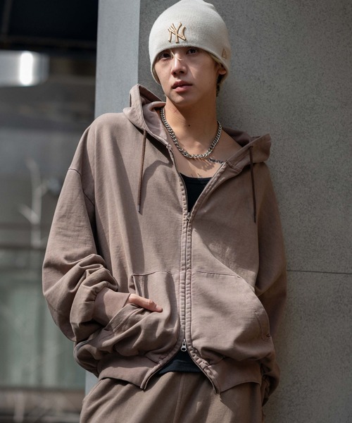 WEGO（ウィゴー）の「∴WEGO/バルーンBIGダブルZIPパーカー（パーカー・メンズ・杢グレー/ブラック系その他/ブラウン・MEDIUM/LARGE）」の21枚目の写真