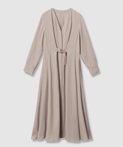 セール】ウールジョーゼットフロントタック ワンピース（ワンピース