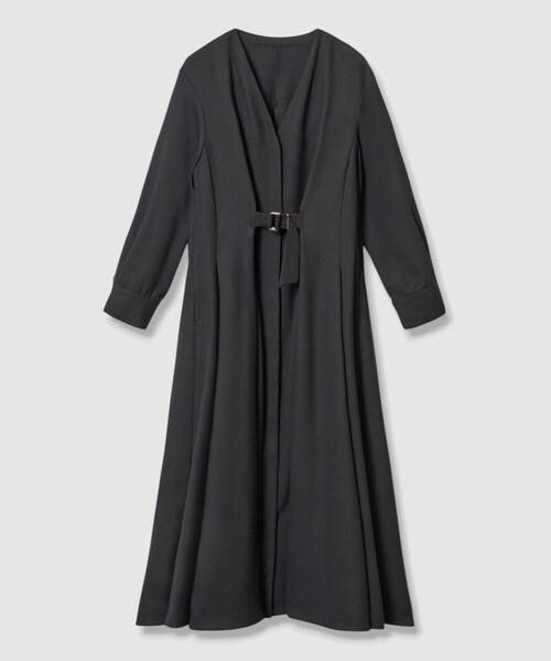 ウールジョーゼットフロントタック ワンピース（ワンピース）｜ANAYI