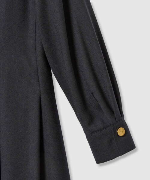 セール】ウールジョーゼットフロントタック ワンピース（ワンピース