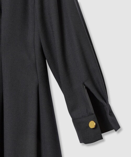 セール】ウールジョーゼットフロントタック ワンピース（ワンピース