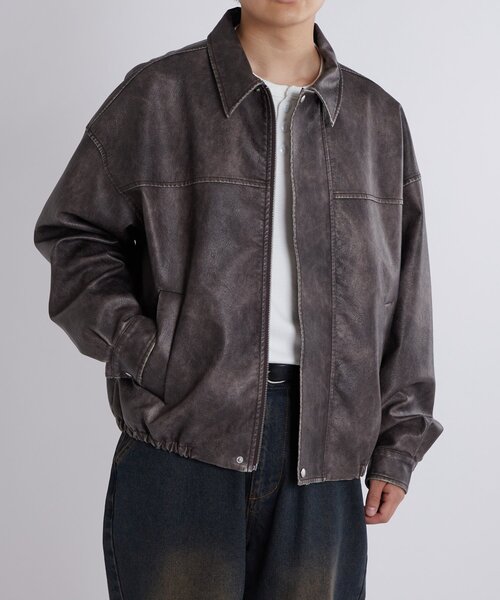 WHO'SWHO gallery ヴィンテージライクレザーブルゾン ヴィンテージライクレザーブルゾン | WHO'S WHO gallery(フーズフー