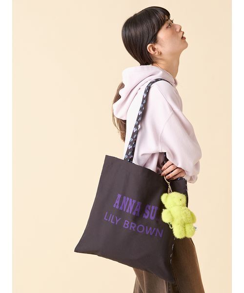 LILY BROWN（リリーブラウン）の「【LILY BROWN ×ANNA SUI】ロゴトートバック（トートバッグ・レディース・グリーン/ブラック/ライトブルー・F）」の18枚目の写真