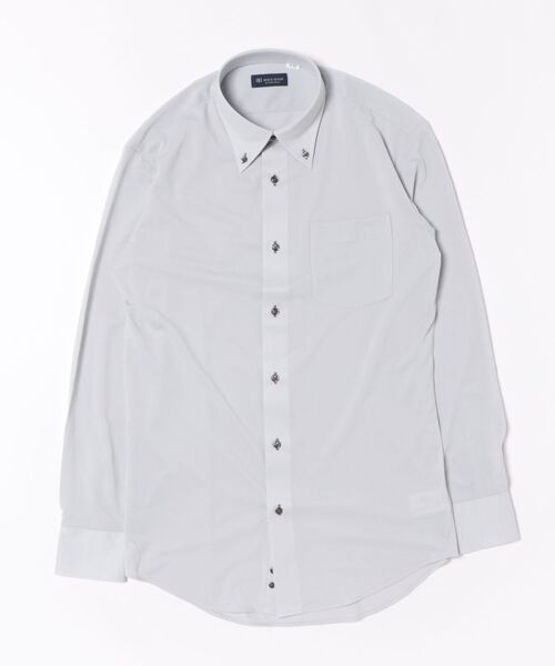 TOKYO SHIRTS(トウキョウシャツ)の「形態安定ノンアイロン ボタンダウン 長袖ストレッチビジネスワイシャツ(ビジネスシャツ・メンズ・グレー・首回り39cm-裄丈84cm/首回り41cm-裄丈82cm/首回り41cm-裄丈86cm/首回り42cm-裄丈82cm/首回り42cm-裄丈86cm/首回り43cm-裄丈82cm/首回り43cm-裄丈86cm/首回り37cm-裄丈80cm/首回り39cm-裄丈80cm/首回り37cm-裄丈84cm)」の6枚目の写真