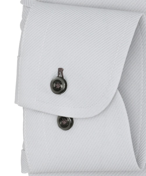 TOKYO SHIRTS(トウキョウシャツ)の「形態安定ノンアイロン ボタンダウン 長袖ストレッチビジネスワイシャツ(ビジネスシャツ・メンズ・グレー・首回り39cm-裄丈84cm/首回り41cm-裄丈82cm/首回り41cm-裄丈86cm/首回り42cm-裄丈82cm/首回り42cm-裄丈86cm/首回り43cm-裄丈82cm/首回り43cm-裄丈86cm/首回り37cm-裄丈80cm/首回り39cm-裄丈80cm/首回り37cm-裄丈84cm)」の3枚目の写真