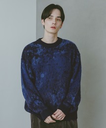 RAGEBLUE | Mohair Blend Shaggy Knit / モヘヤブレンド総柄ニット(ニット/セーター)