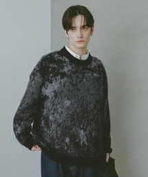 RAGEBLUE | Mohair Blend Shaggy Knit / モヘヤブレンド総柄ニット(ニット/セーター)
